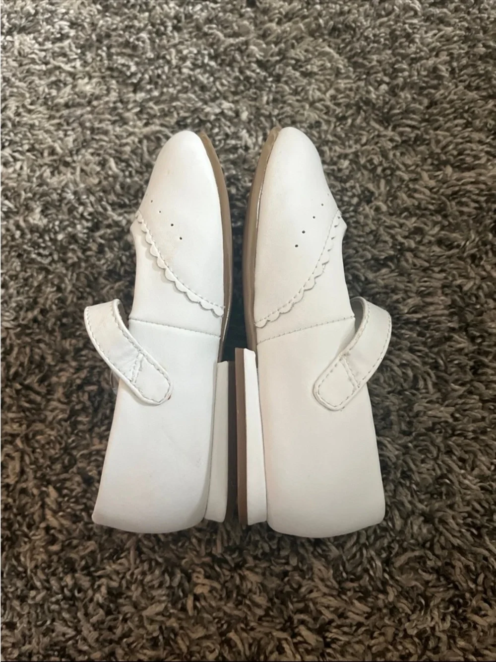 Stride Rite Camila White Leather Mary Jane Shoes Toddler Girl’s Size 6.5